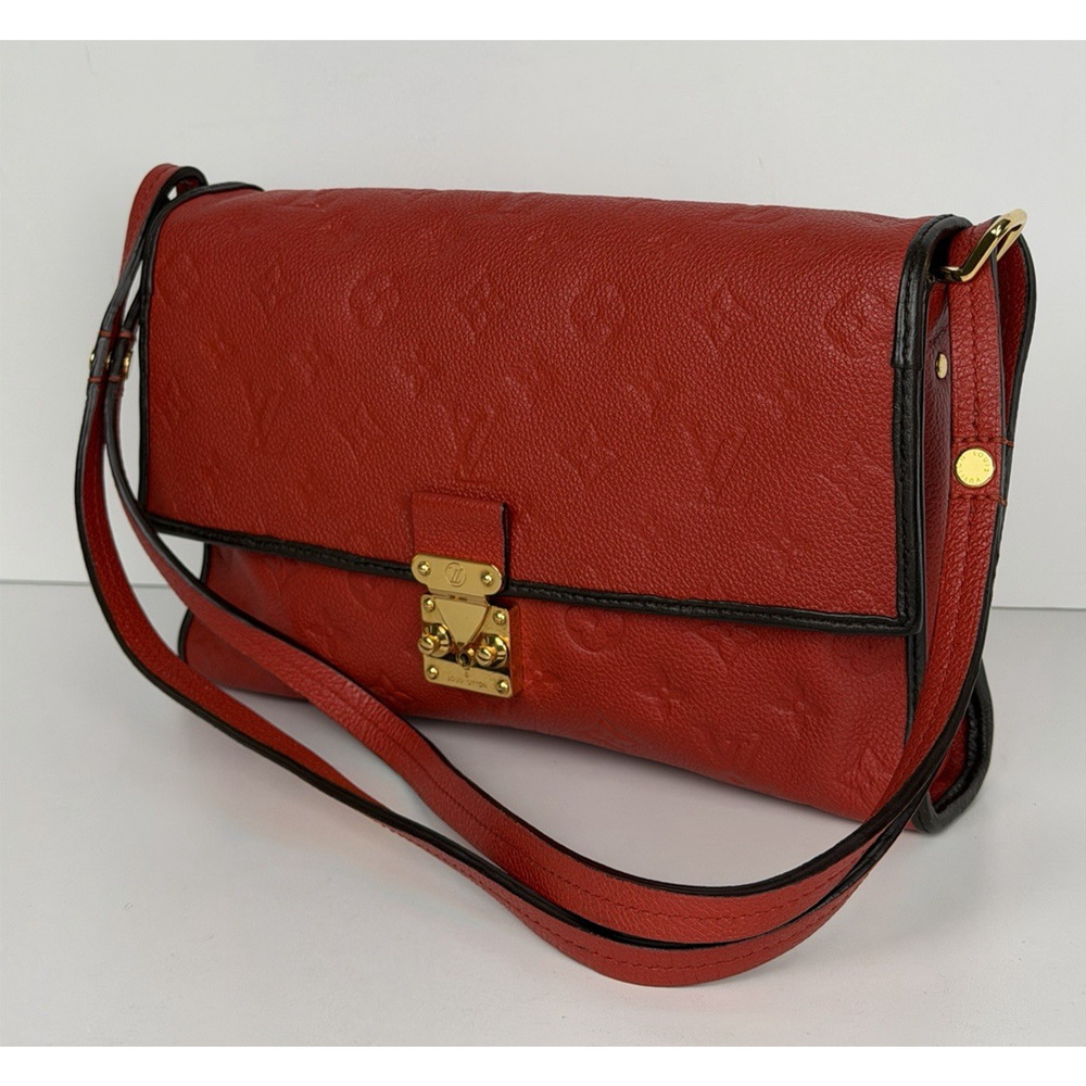 Louis Vuitton Fascinante Bag in Red Embossed Monogram Empreinte Leather 2013 S04